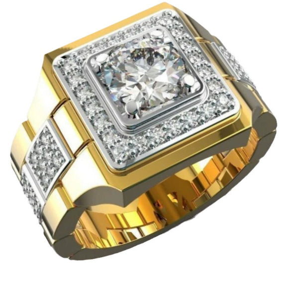 Unisex Metal Constellation Ring With Rhinestone Inlay Electroplated Fashion Jewelry Wholesale