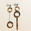 Unisex Metal Geometric Chain Earrings And Ear Clip Set With Electroplated Finish Simple Hip Hop Style Original Design