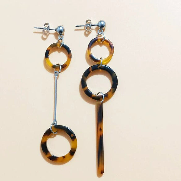 Unisex Metal Geometric Chain Earrings And Ear Clip Set With Electroplated Finish Simple Hip Hop Style Original Design