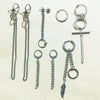 Unisex Metal Geometric Chain Earrings And Ear Clip Set With Electroplated Finish Simple Hip Hop Style Original Design