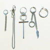 Unisex Metal Geometric Chain Earrings And Ear Clip Set With Electroplated Finish Simple Hip Hop Style Original Design