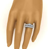 Unisex Metal Heart Shape Ring With Twisted Band Electroplated Micro Inlaid Zircon Full Diamond Look Couple Jewelry