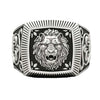 Unisex Metal Lion Head Ring With Electroplated Gold Finish Fashion Statement Jewelry