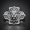 Unisex Metal Lion Head Ring With Electroplated Gold Finish Fashion Statement Jewelry