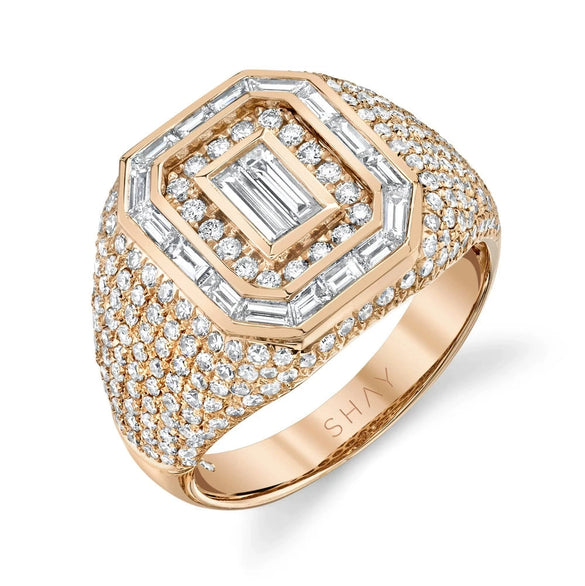 Unisex Metal Rhinestone Inlaid Geometric Ring With Square And Round Constellation Design Electroplated Sweet Cool Style