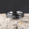 Unisex Minimalist Geometric Gold Tone Electroplated Tungsten Steel Wide Flat Band Ring Jewelry
