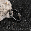 Unisex Minimalist Geometric Gold Tone Electroplated Tungsten Steel Wide Flat Band Ring Jewelry