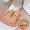 Unisex Minimalist Geometric Titanium Steel The Crown Ring With Polishing
