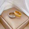 Unisex Minimalist Geometric Titanium Steel The Crown Ring With Polishing