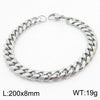 Unisex Minimalist Handmade Geometric Titanium Steel Bracelets With Sixsided Cuban Chain