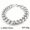 Unisex Minimalist Handmade Geometric Titanium Steel Bracelets With Sixsided Cuban Chain