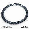 Unisex Minimalist Handmade Geometric Titanium Steel Bracelets With Sixsided Cuban Chain