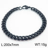 Unisex Minimalist Handmade Geometric Titanium Steel Bracelets With Sixsided Cuban Chain