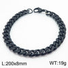Unisex Minimalist Handmade Geometric Titanium Steel Bracelets With Sixsided Cuban Chain