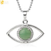 Unisex Minimalist Stone Necklace With Crystal Pendant Electroplated Ball Chain Clavicle Necklace