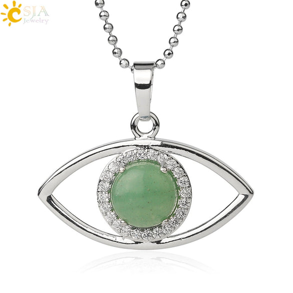 Unisex Minimalist Stone Necklace With Crystal Pendant Electroplated Ball Chain Clavicle Necklace