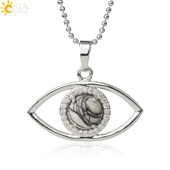 Unisex Minimalist Stone Necklace With Crystal Pendant Electroplated Ball Chain Clavicle Necklace