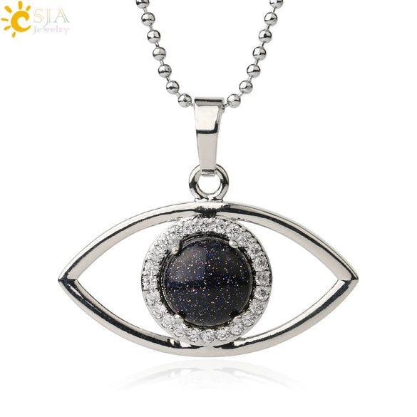 Unisex Minimalist Stone Necklace With Crystal Pendant Electroplated Ball Chain Clavicle Necklace