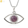 Unisex Minimalist Stone Necklace With Crystal Pendant Electroplated Ball Chain Clavicle Necklace