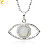 Unisex Minimalist Stone Necklace With Crystal Pendant Electroplated Ball Chain Clavicle Necklace