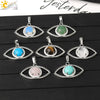 Unisex Minimalist Stone Necklace With Crystal Pendant Electroplated Ball Chain Clavicle Necklace