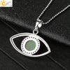 Unisex Minimalist Stone Necklace With Crystal Pendant Electroplated Ball Chain Clavicle Necklace
