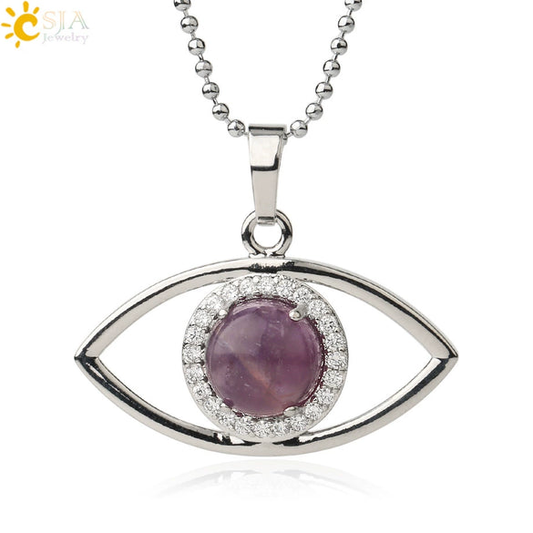 Unisex Minimalist Stone Necklace With Crystal Pendant Electroplated Ball Chain Clavicle Necklace