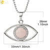 Unisex Minimalist Stone Necklace With Crystal Pendant Electroplated Ball Chain Clavicle Necklace