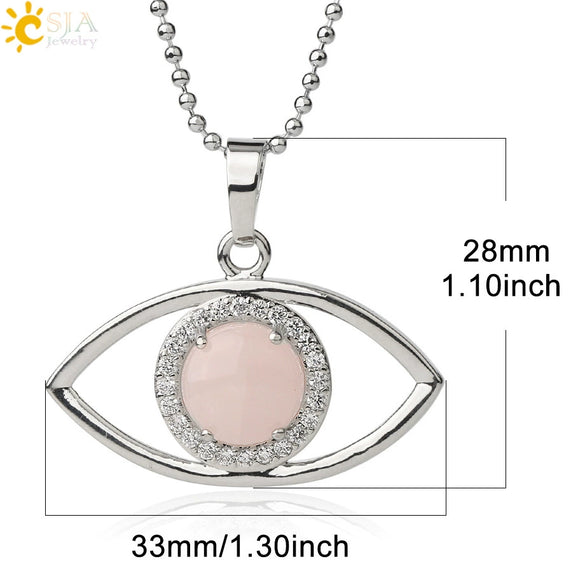 Unisex Minimalist Stone Necklace With Crystal Pendant Electroplated Ball Chain Clavicle Necklace
