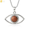 Unisex Minimalist Stone Necklace With Crystal Pendant Electroplated Ball Chain Clavicle Necklace