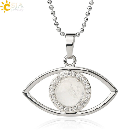 Unisex Minimalist Stone Necklace With Crystal Pendant Electroplated Ball Chain Clavicle Necklace