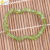 Unisex Natural Peridot Semi Precious Stone Gravel Bracelet With Personality Style Energy Stone Jewelry