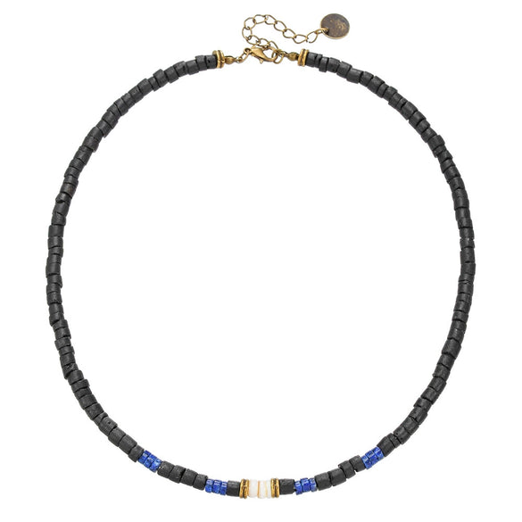 Unisex Natural Shell And Wood Beads Handmade Geometric Style Necklace