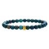 Unisex Natural Stone Geometric Style Handmade Black Onyx Cut Crystal Stacked Bracelet