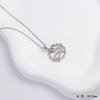 Unisex Necklace Geometric Shape Copper Pendant Inlaid With Zircon Electroplating O Word Chain