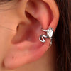 Unisex Nonpiercing Punk Gothic Style Frog Alloy Electroplated Earrings