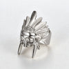 Unisex Personality Gold Plated Stainless Steel Skull Ring