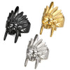 Unisex Personality Gold Plated Stainless Steel Skull Ring
