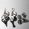 Unisex Piercing Titanium Steel Casting And Polishing Key Scissors Ear Studs