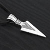 Unisex Punk Arrow Pendant Necklace With Leather Rope Chain Titanium Steel And Alloy Cartoon Animal Zodiac Ushaped Geometric Design Baked Paint Finish