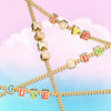 Unisex Retro Electroplated Titanium Steel Necklace With Letter Numbers Text Pattern