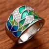 Unisex Rings Copper Imitation Enamel Glue Leaves Design
