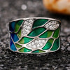 Unisex Rings Copper Imitation Enamel Glue Leaves Design