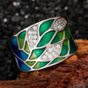 Unisex Rings Copper Imitation Enamel Glue Leaves Design