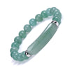 Unisex Rose Quartz Tiger Eye And Green Aventurine Stone Bracelet With Polished Finish And Distinctive Personality Style