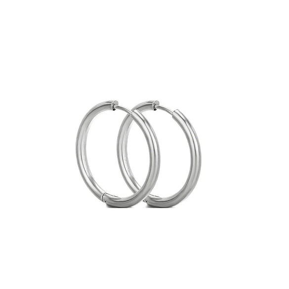 Unisex Round Stainless Steel Electroplated Fashion Earrings