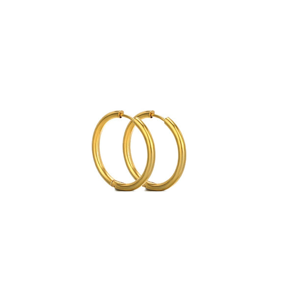 Unisex Round Stainless Steel Electroplated Fashion Earrings
