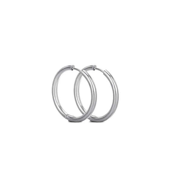 Unisex Round Stainless Steel Electroplated Fashion Earrings