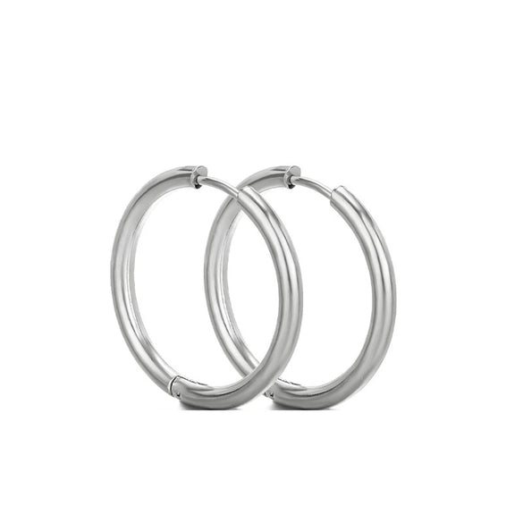 Unisex Round Stainless Steel Electroplated Fashion Earrings