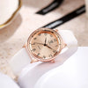 Unisex Silicone Alloy Iron Plain Glass Mirror Round Quartz Student Watch Leisure Style Spiral Crown Pin Buckle
